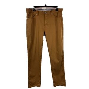 PETER MILLAR 5-Pocket Pants 36x31 British Tan Cotton Modal Stretch Soft Chino